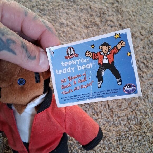 VINTAGE NATURE'S OWN ELVIS TEENY TINY BEAR PLUSH VERMONT TEDDY BEAR CO. - Picture 4 of 6